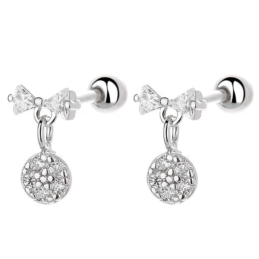 925 Sterling Silver Knot Screwed Earrings
