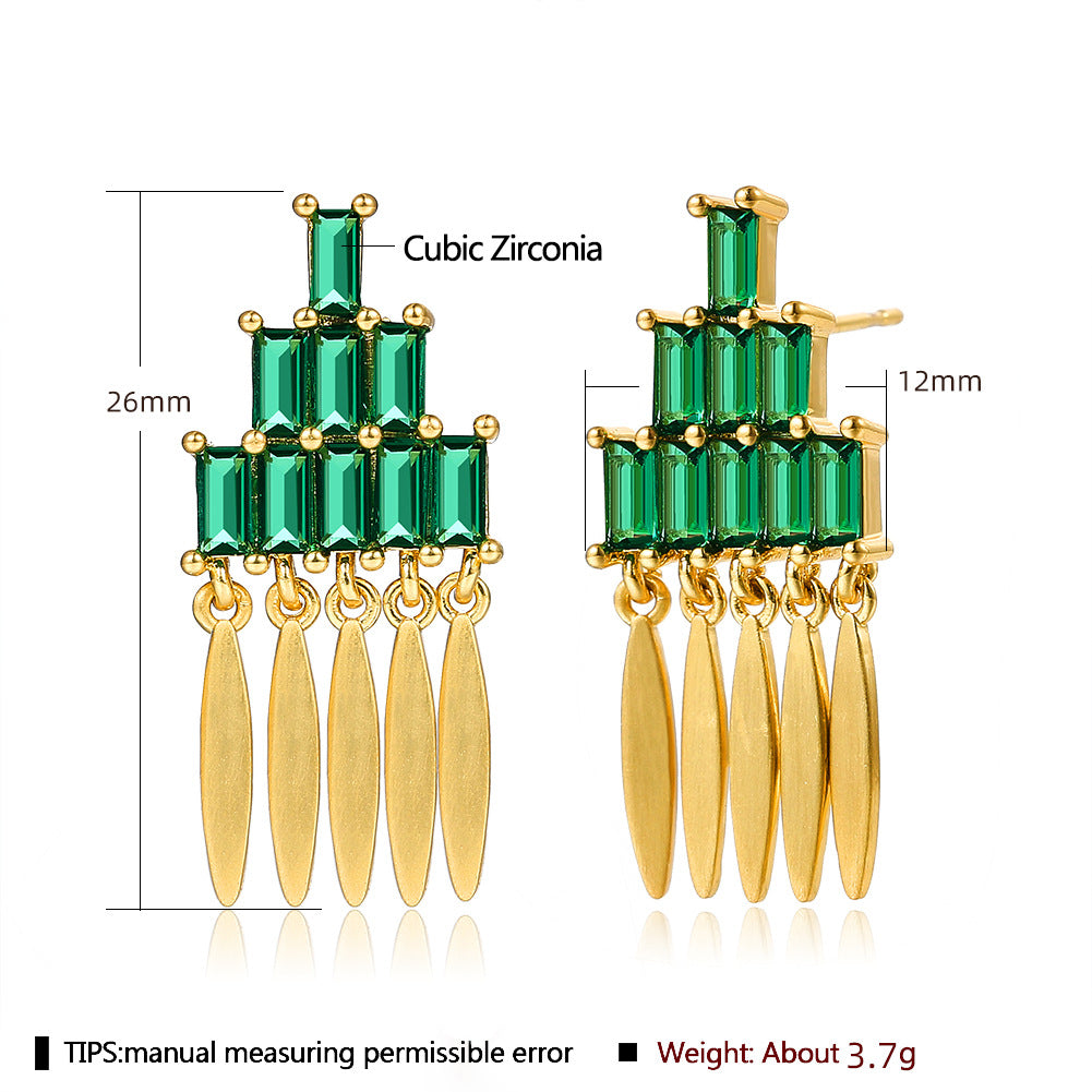 Brass With Plated Fashion Jewelry Earrings