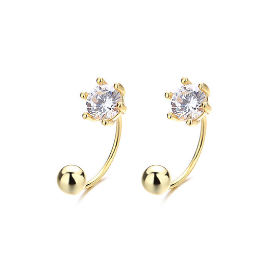 925 Sterling Silver Screw Back Stud Earrings