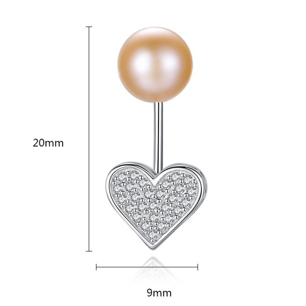 925 Sterling Silver Natural Pearl Long Drop Earrings Fashion Jewelry Gift for Women Girls