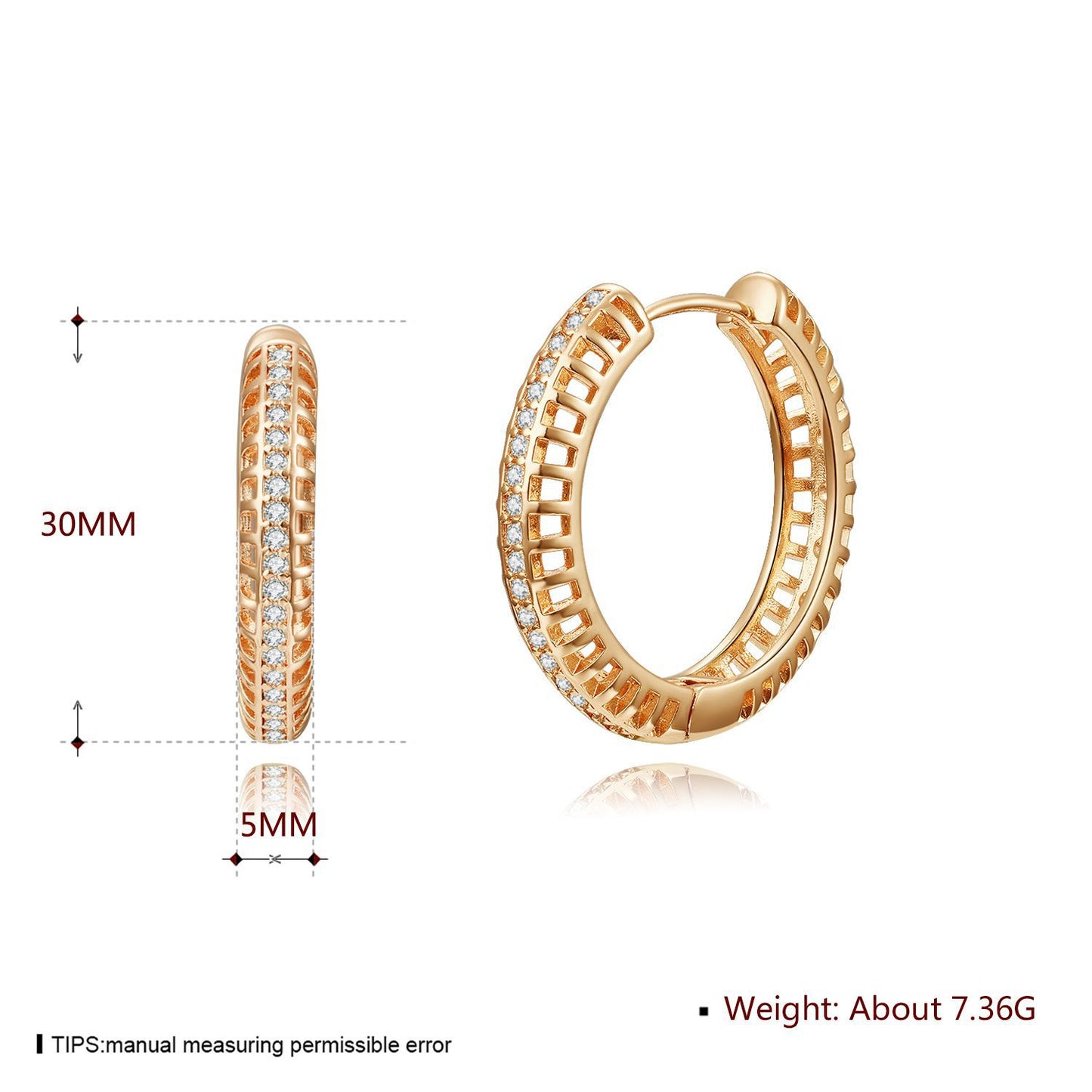 Brass With Plated Fashion Jewelry Earrings