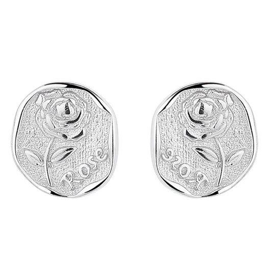 925 Sterling Silver Flower Screwed Earrings