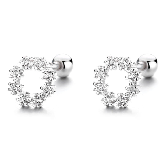 925 Sterling Silver Screw Back Stud Earrings