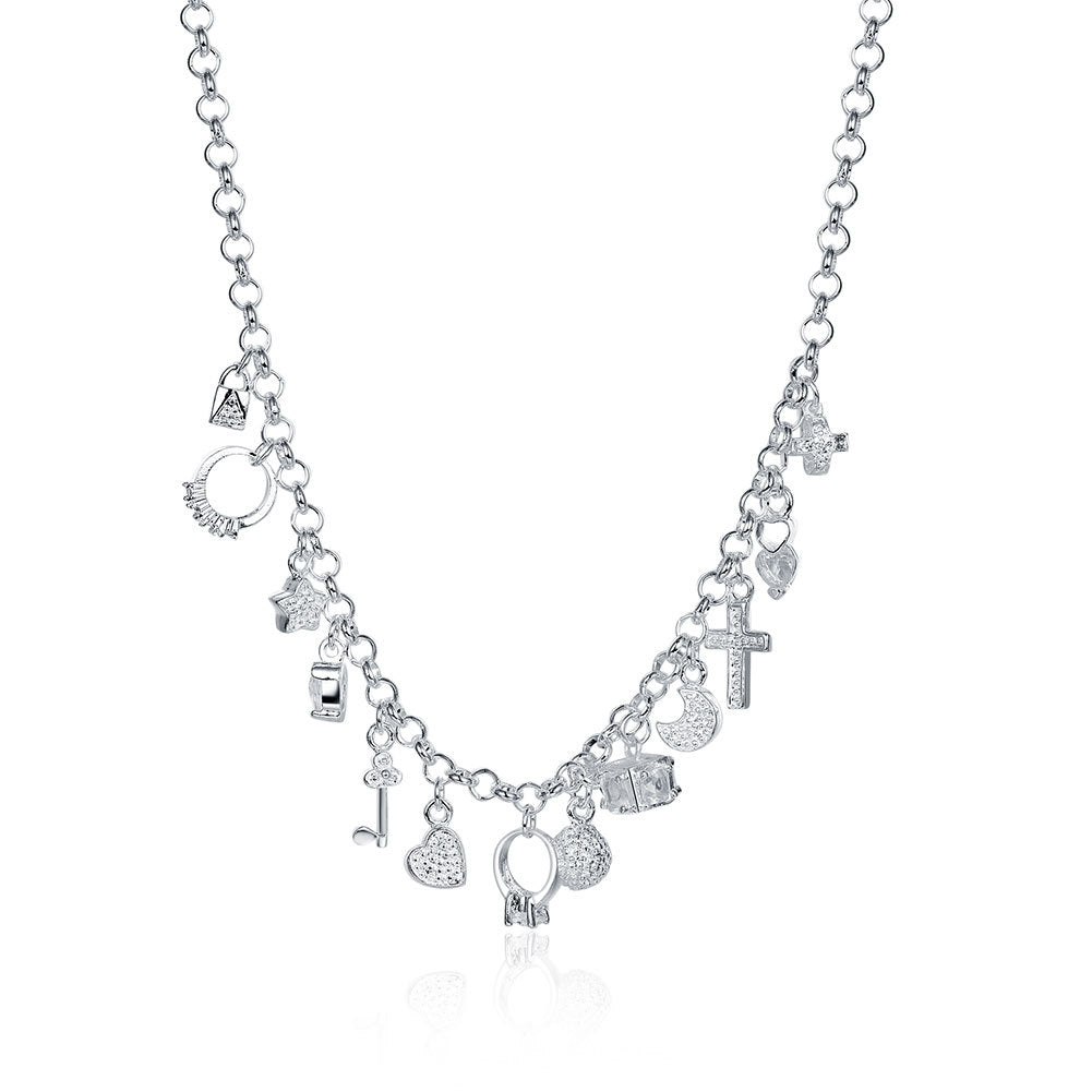 Brass With Plated Fashion Jewelry Necklace