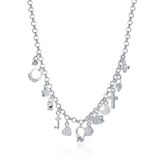 Brass With Plated Fashion Jewelry Necklace