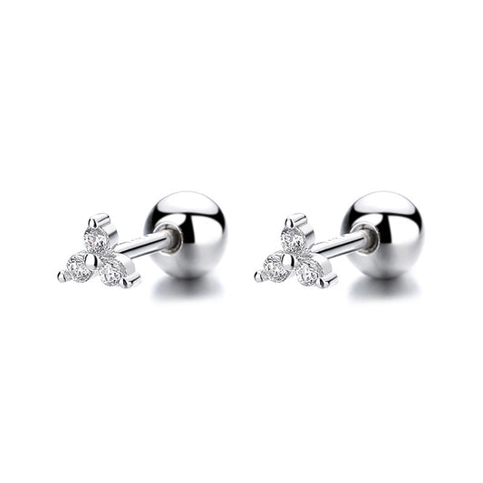 925 Sterling Silver Screw Back Stud Earrings