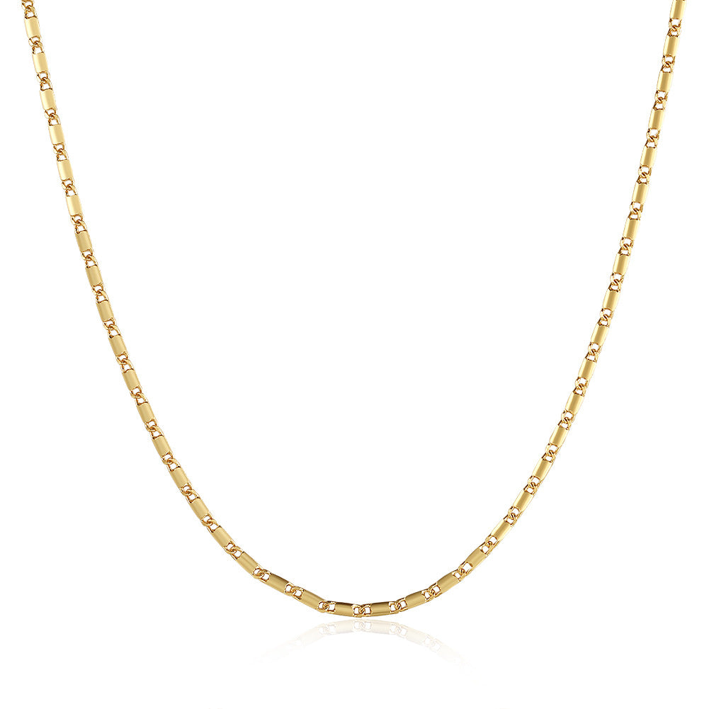 Brass With Plated Fashion Jewelry Necklace