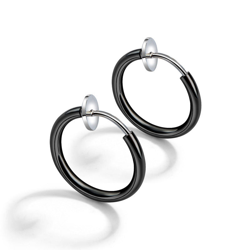 Stainless Steel Jewelry Hoop Fashion Earrings
