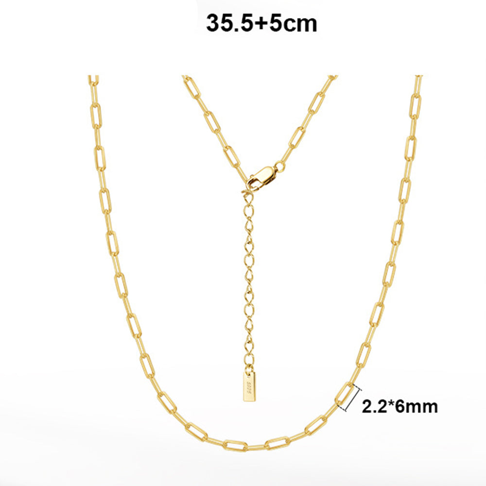 925 Sterling Silver Link Chain 1.8*4.2mm 2.2*6mm 3.0*9.3mm 4.5*12mm