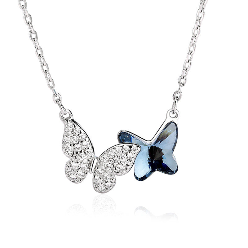 925 Sterling Silver Fashion Butterfly Necklace