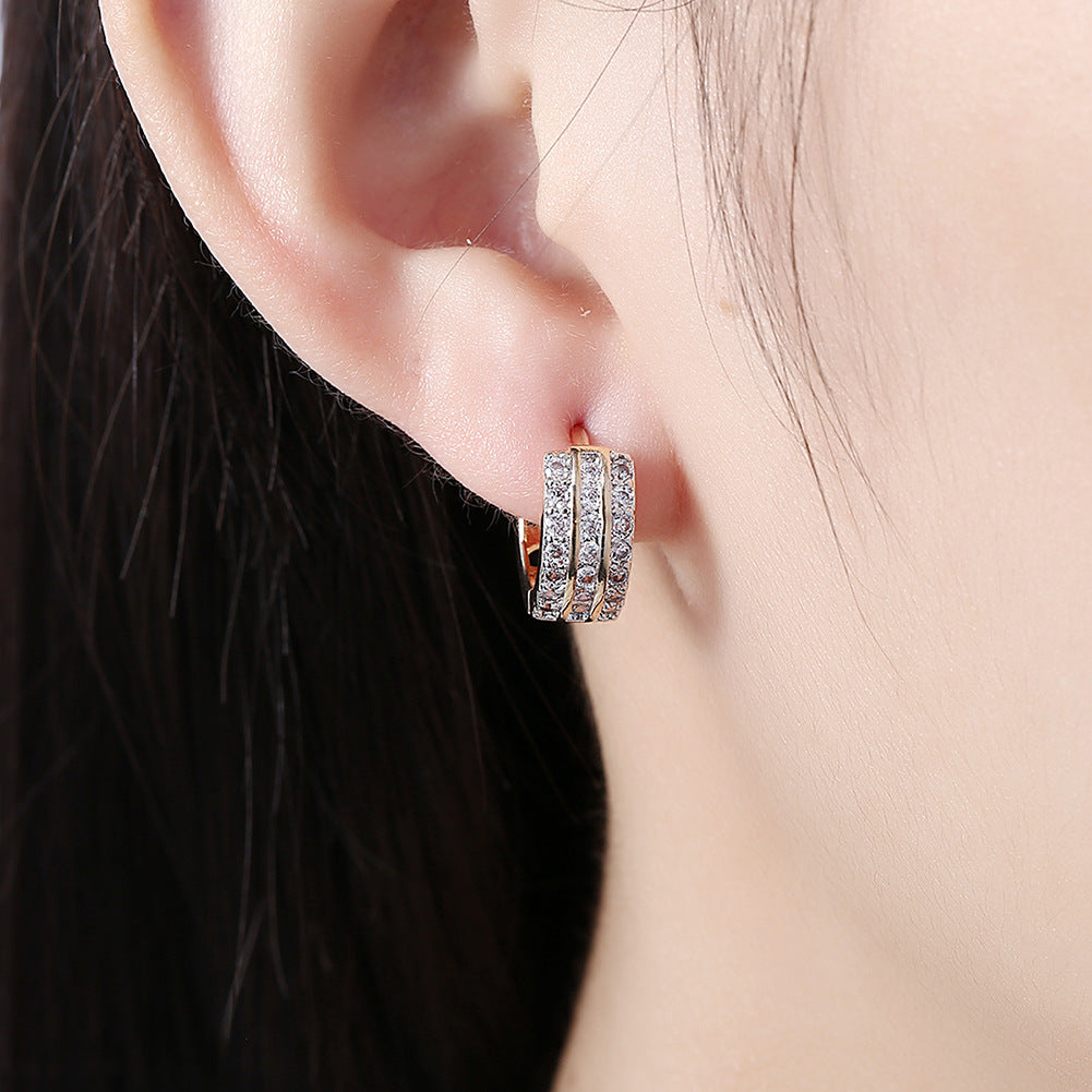 Brass With Plated Fashion Jewelry Earrings