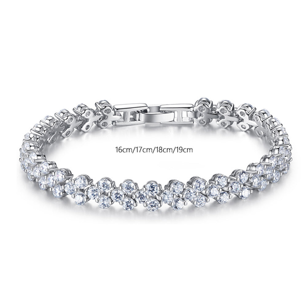 925 Sterling Silver Tennis Bracelet Fashion Jewelry Gift for Women Girls