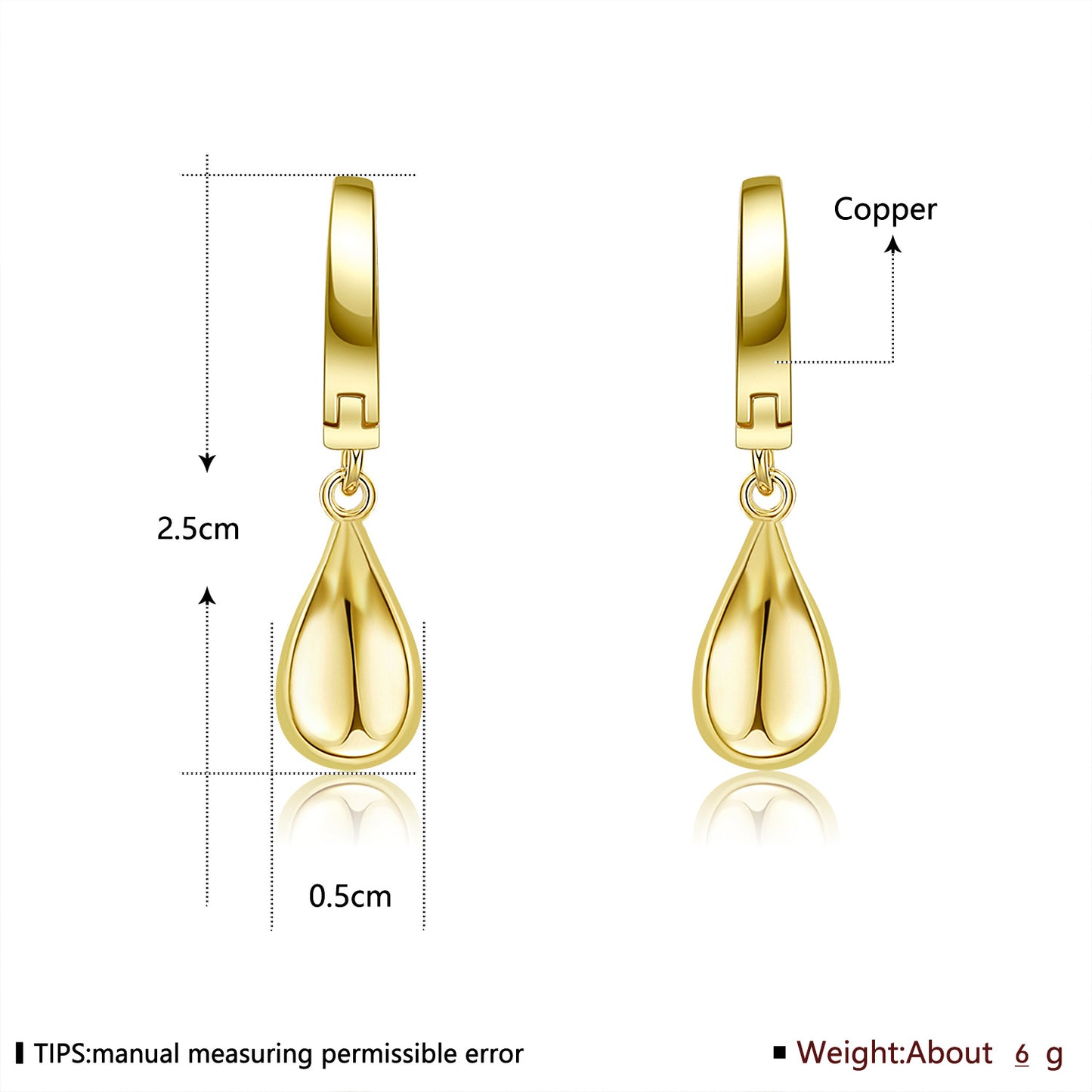Brass With Plated Fashion Jewelry Earrings