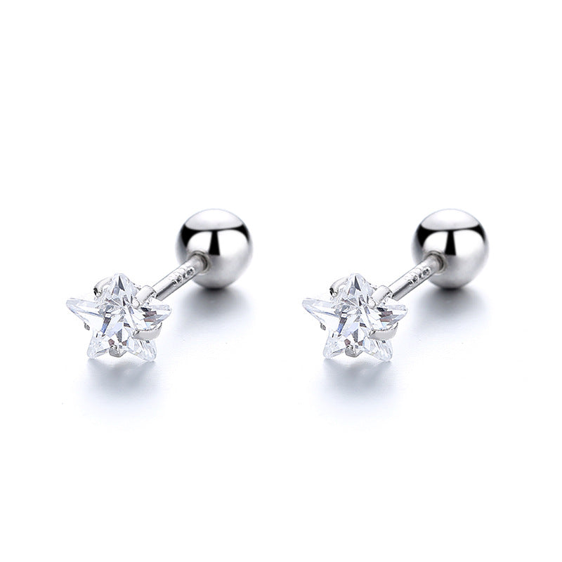 925 Sterling Silver Screwed Earrings