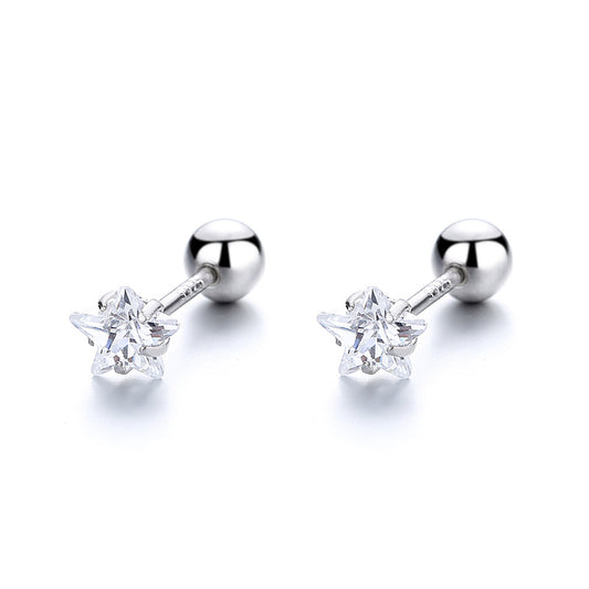 925 Sterling Silver Screwed Earrings
