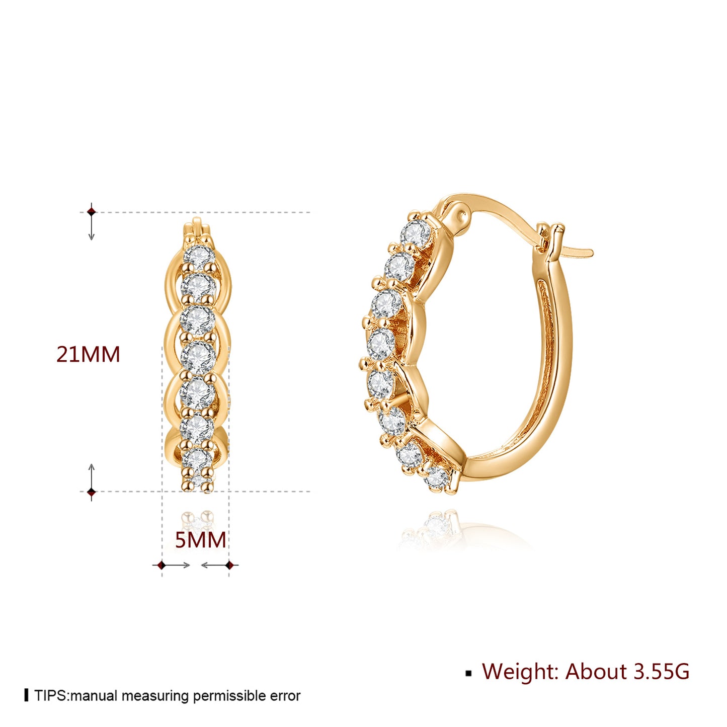 Brass With Plated Fashion Jewelry Earrings