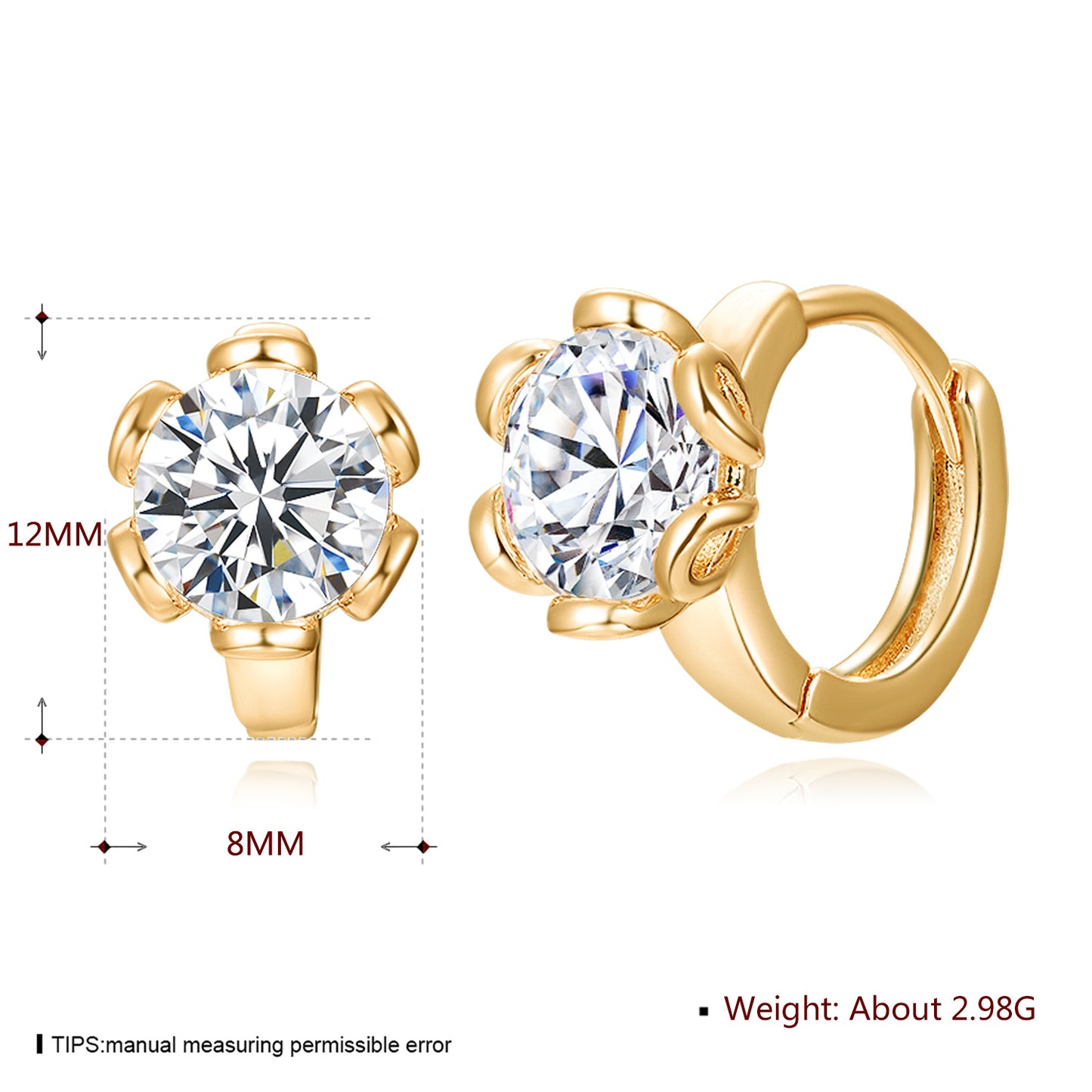 Brass With Plated Fashion Jewelry Earrings