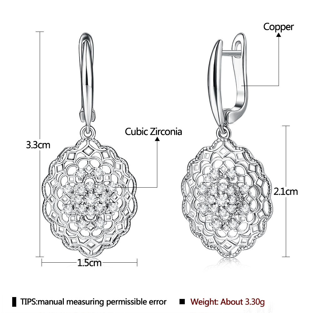 Brass With Plated Fashion Jewelry Earrings