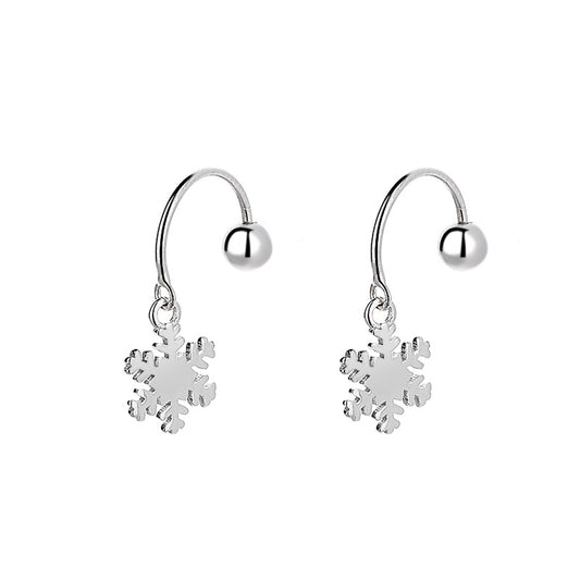 925 Sterling Silver Flower Screwed Earrings