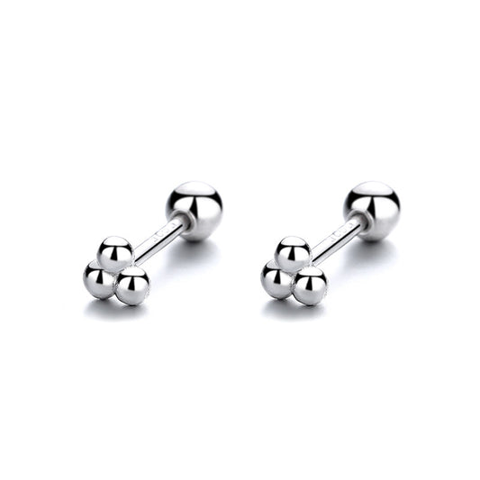 925 Sterling Silver Screw Back Stud Earrings