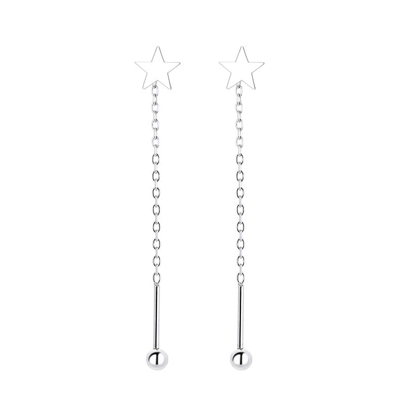 925 Sterling Silver Star Screwed Earrings