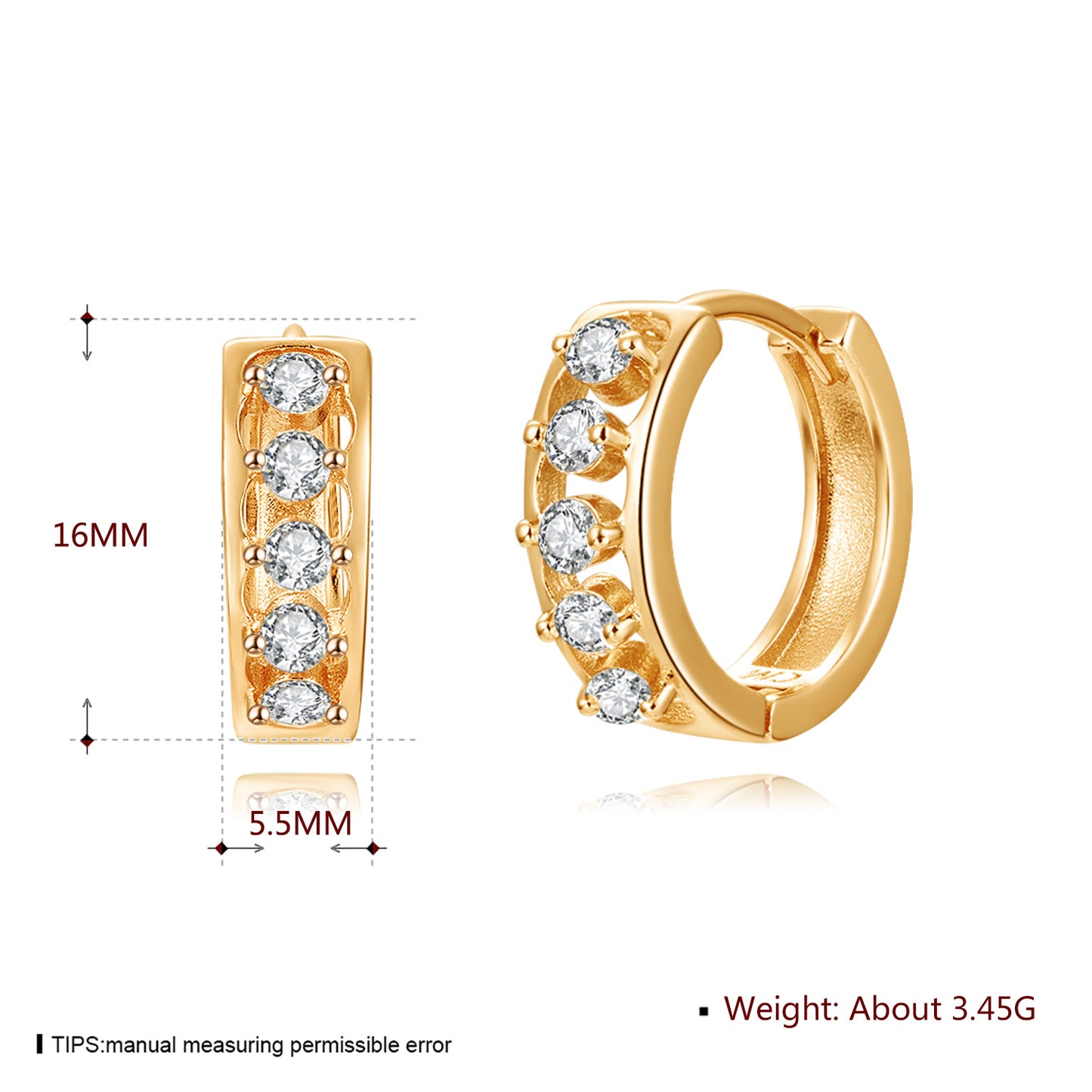 Brass With Plated Fashion Jewelry Earrings