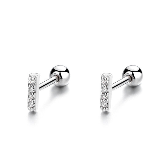 925 Sterling Silver Screwed Earrings