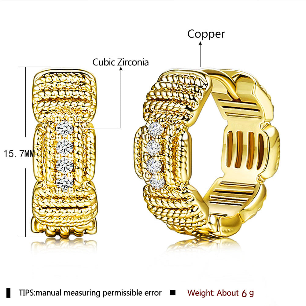 Brass With Plated Fashion Jewelry Earrings