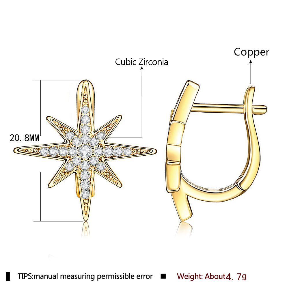 Brass With Plated Fashion Jewelry Earrings
