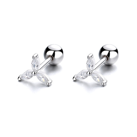 925 Sterling Silver Screw Back Stud Earrings