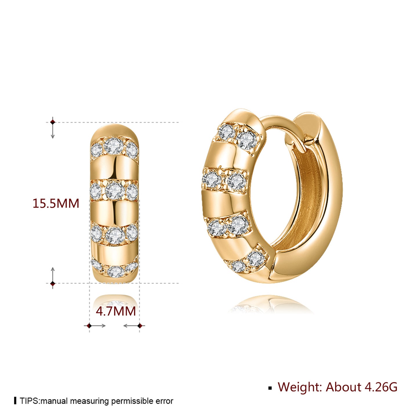 Brass With Plated Fashion Jewelry Earrings