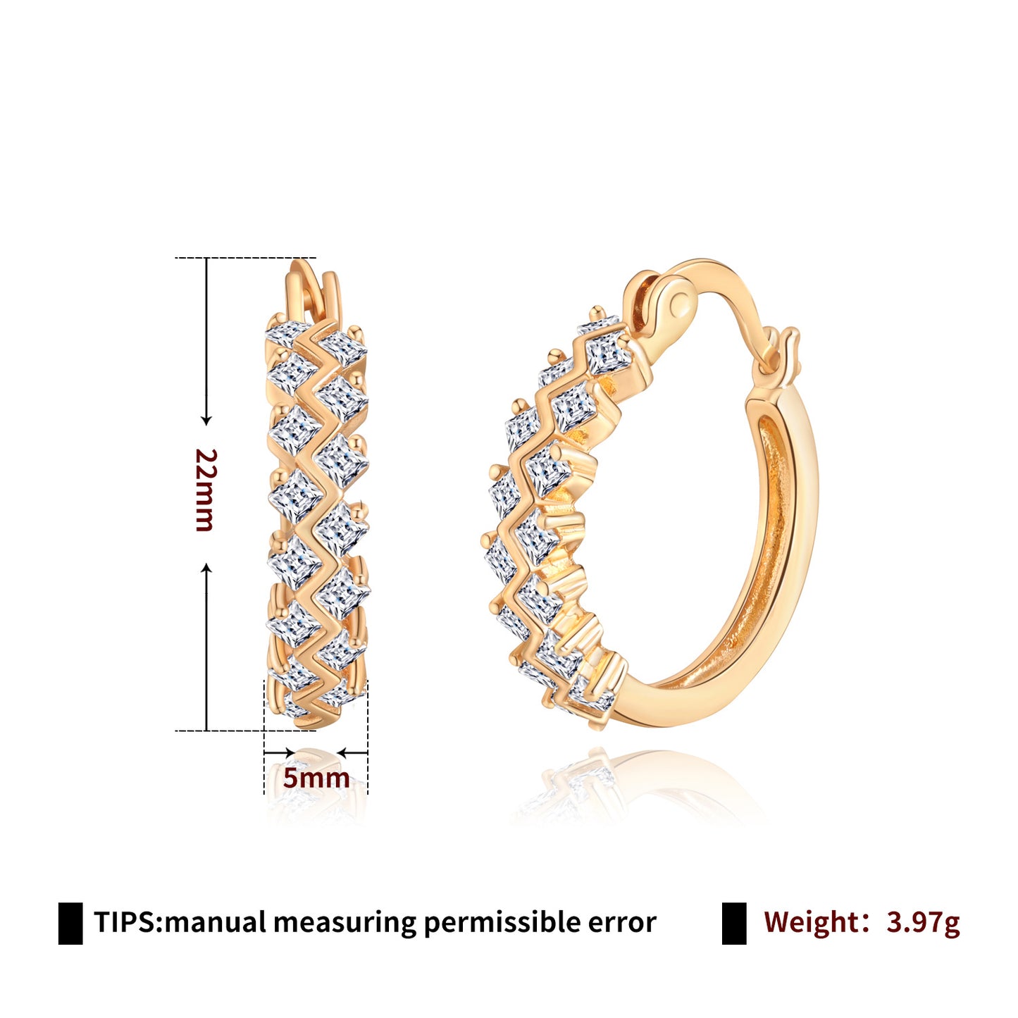 Brass With Plated Fashion Jewelry Earrings