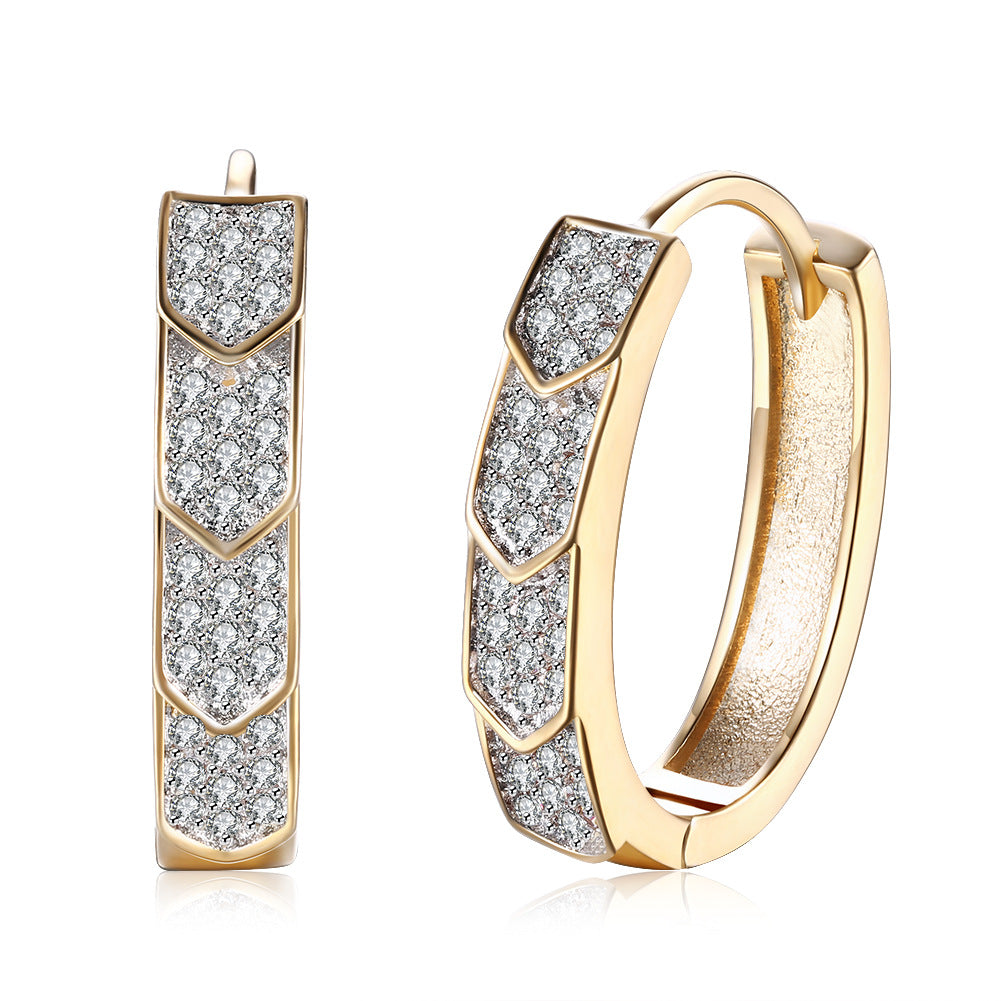 Brass With Plated Fashion Jewelry Earrings