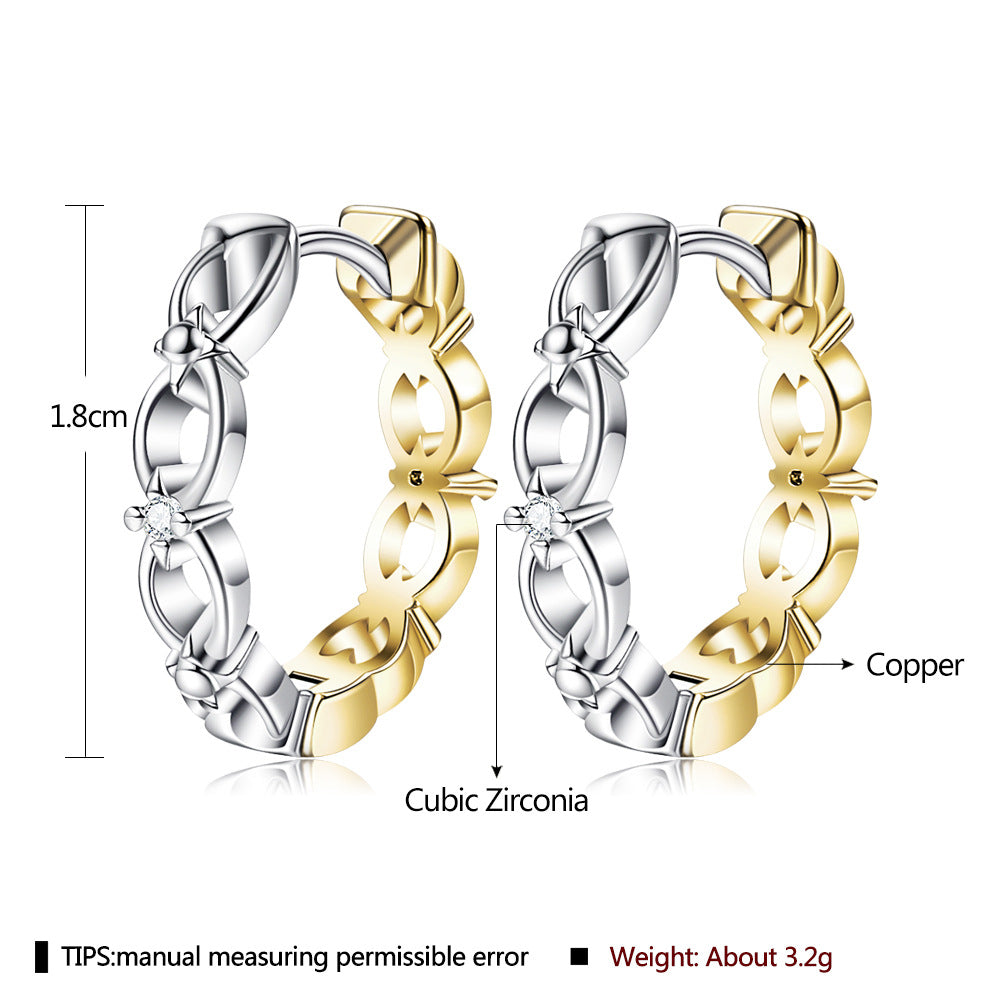 Brass With Plated Fashion Jewelry Earrings