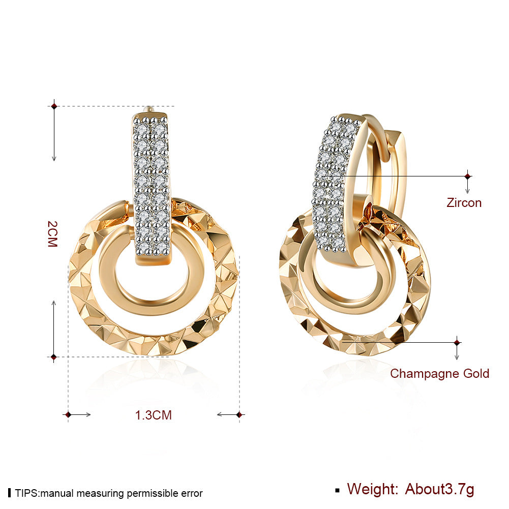 Brass With Plated Fashion Jewelry Earrings