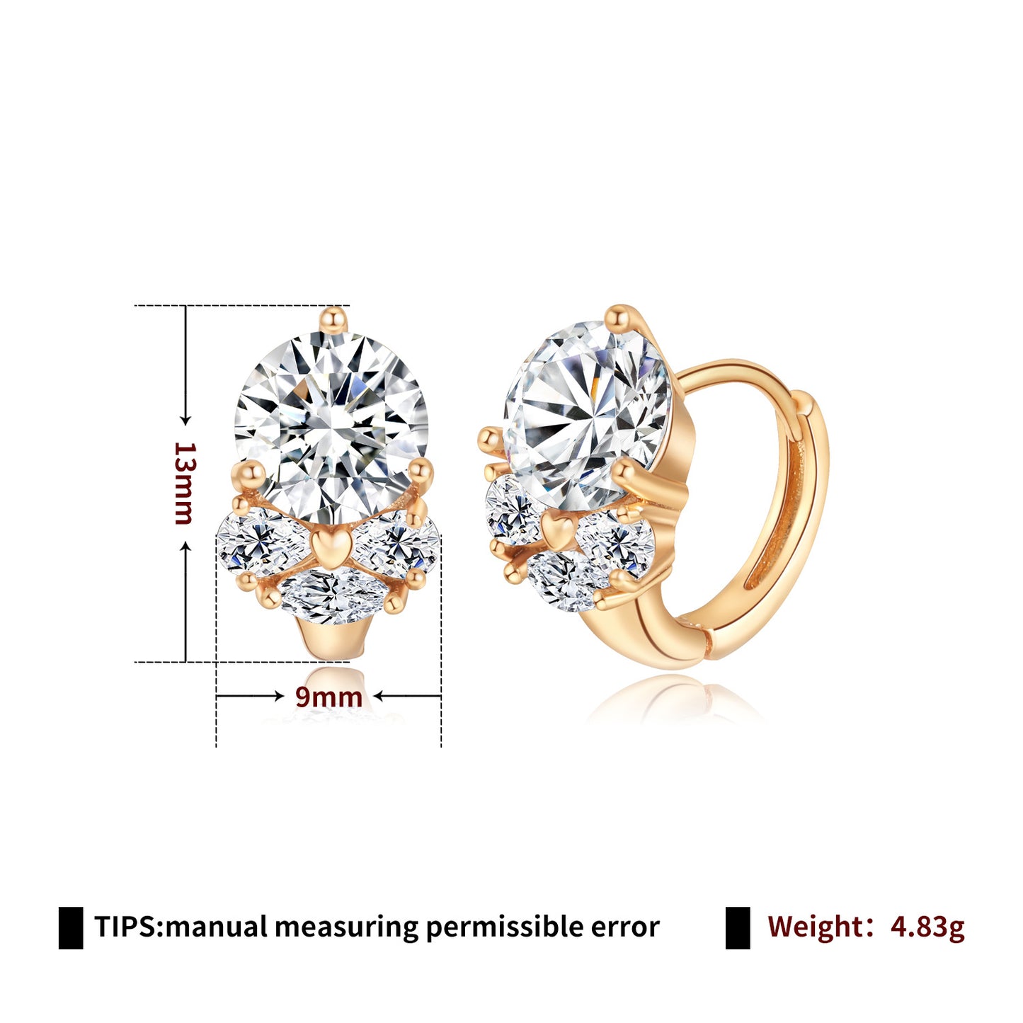 Brass With Plated Fashion Jewelry Earrings