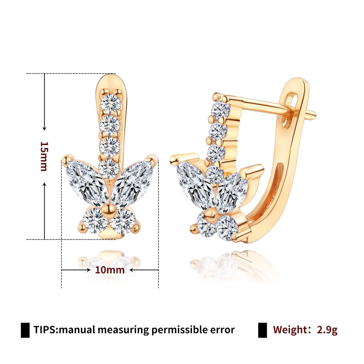 Brass With Plated Fashion Jewelry Earrings