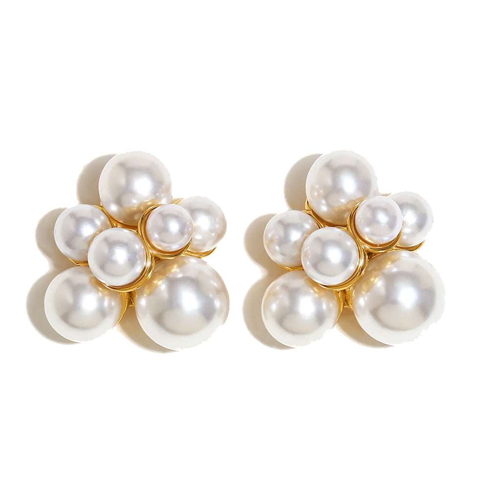 316L Stainless Steel Jewelry Fashion Pearl Earrings