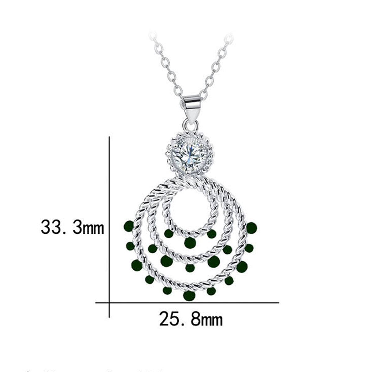 Copper With Silver Plated Elegance Pendant Necklace