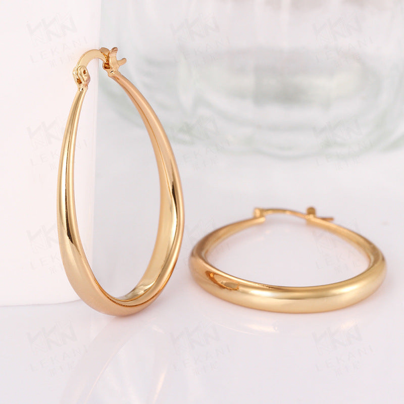 Brass With Plated Fashion Jewelry Earrings