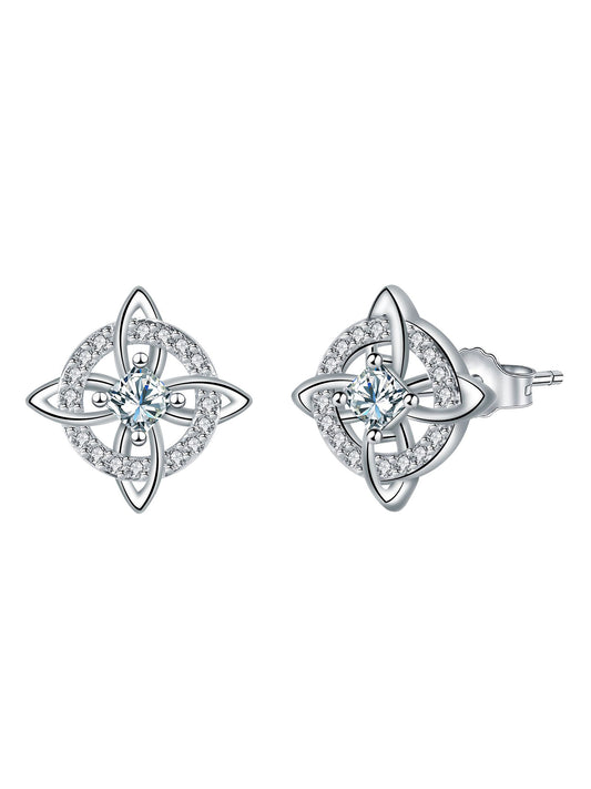 Elegant Stud Earrings, Zirconia Decor Stud Earrings, Fashion Jewelry Accessories for Women & Girls