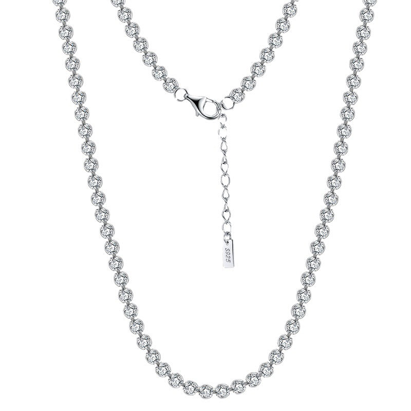 925 Sterling Silver Tennis Necklace