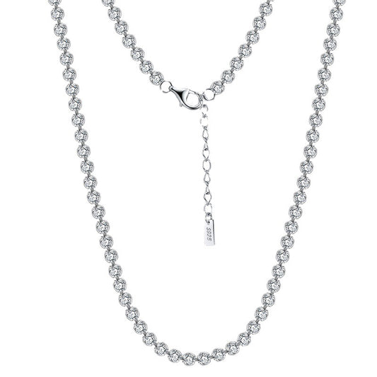 925 Sterling Silver Tennis Necklace