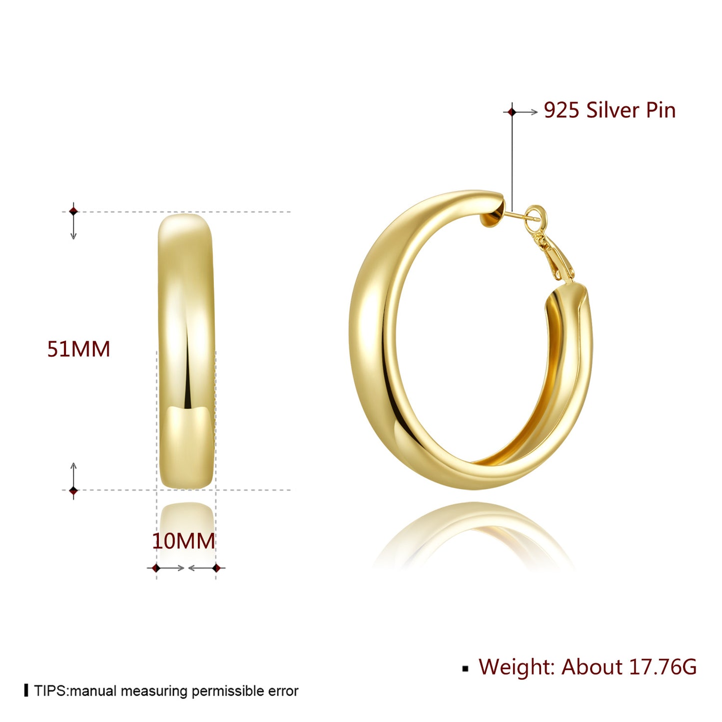 Brass With Plated Fashion Jewelry 925 pins Earrings
