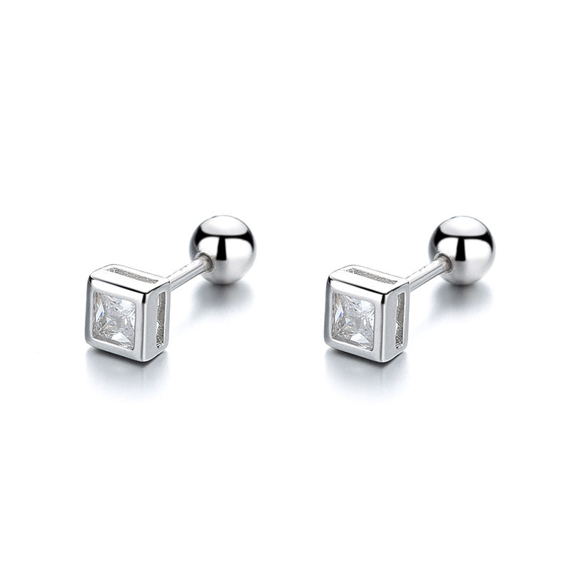 925 Sterling Silver Screwed Earrings