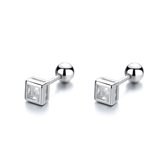 925 Sterling Silver Screwed Earrings