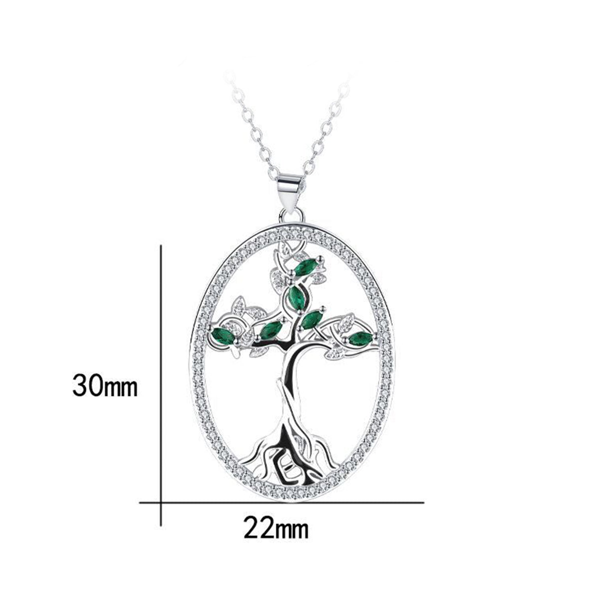 Copper With Silver Plated Cross Tree of Life Pendant Necklace