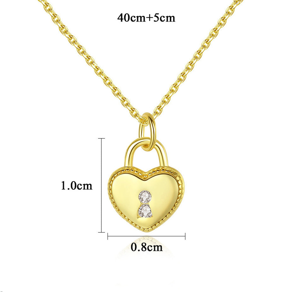 925 Sterling Silver Heart Necklace Fashion Jewelry Gift for Women Girls