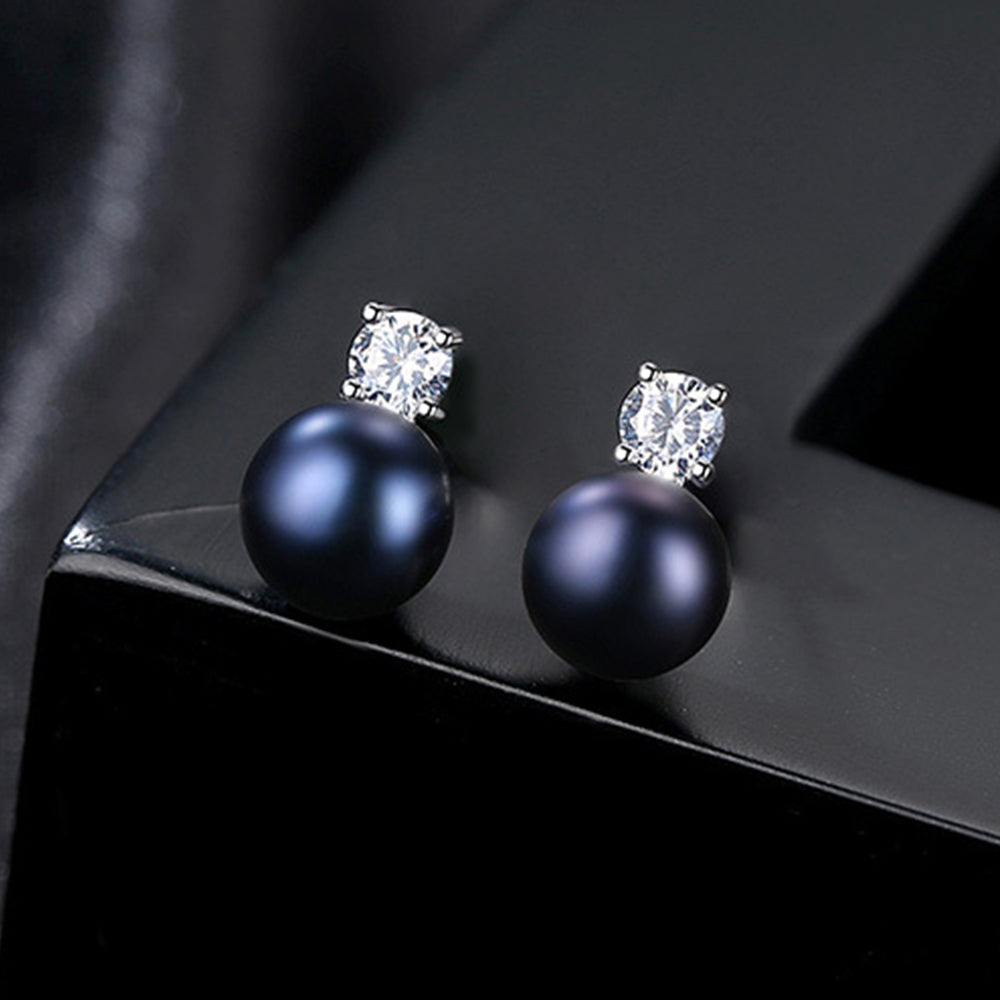 925 Sterling Silver Natural Pearl Drop Earrings Fashion Jewelry Gift for Women Girls