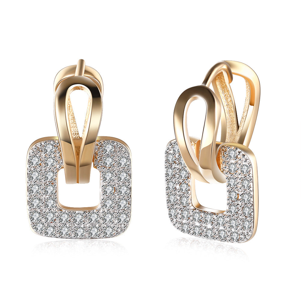 Brass With Plated Fashion Jewelry Earrings